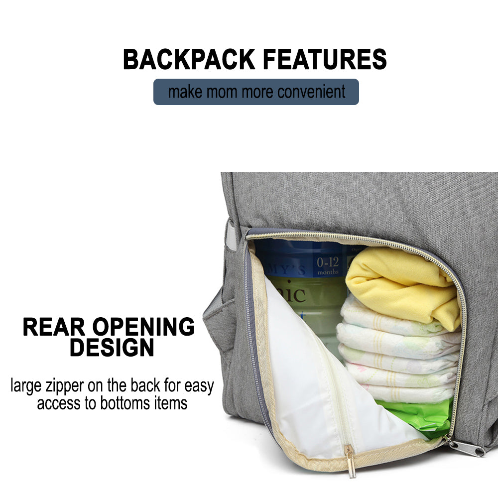 Large Capacity Maternity Travel Backpack with USB Charging Port