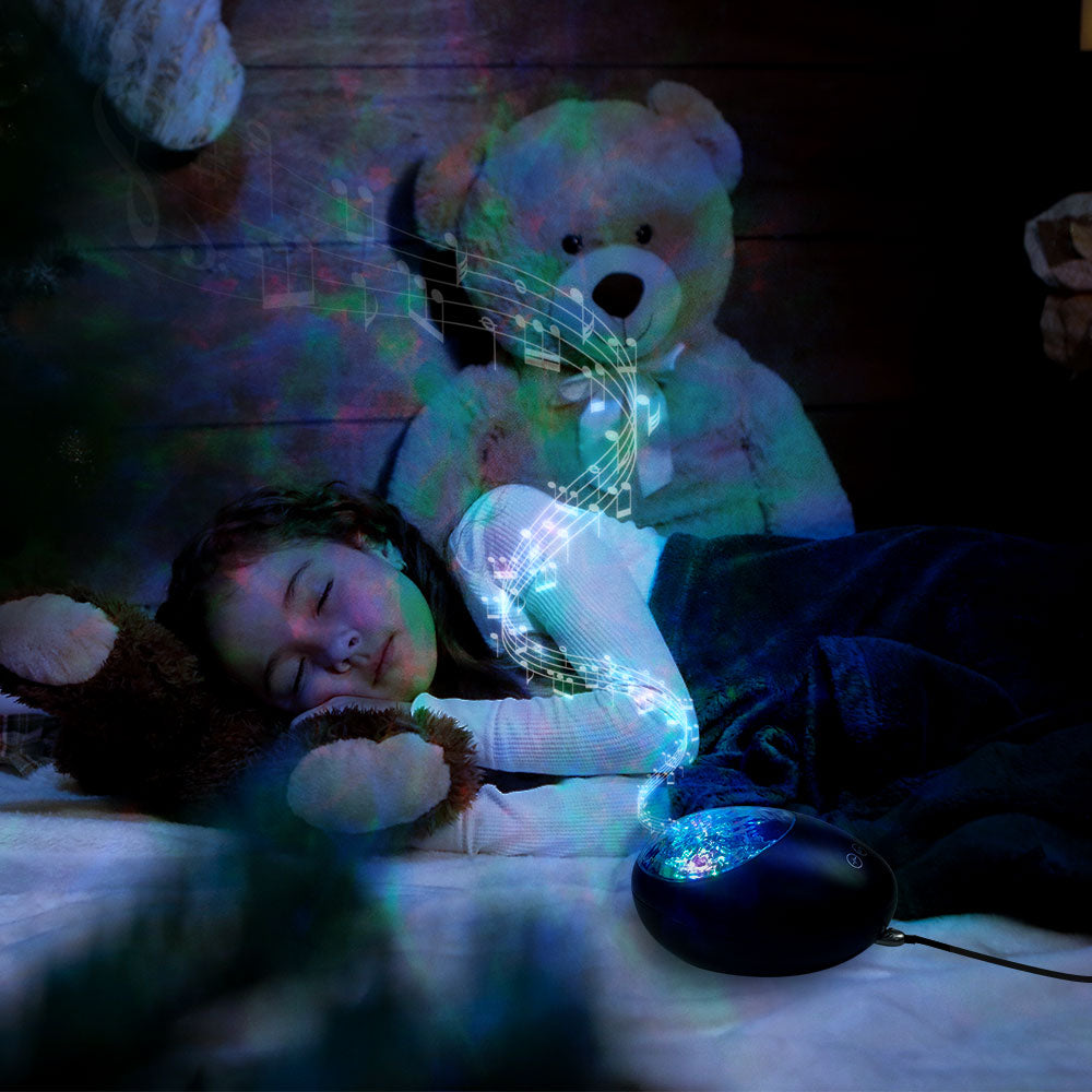 3-in-1 Galaxy Night Light with White Noise- USB Powered