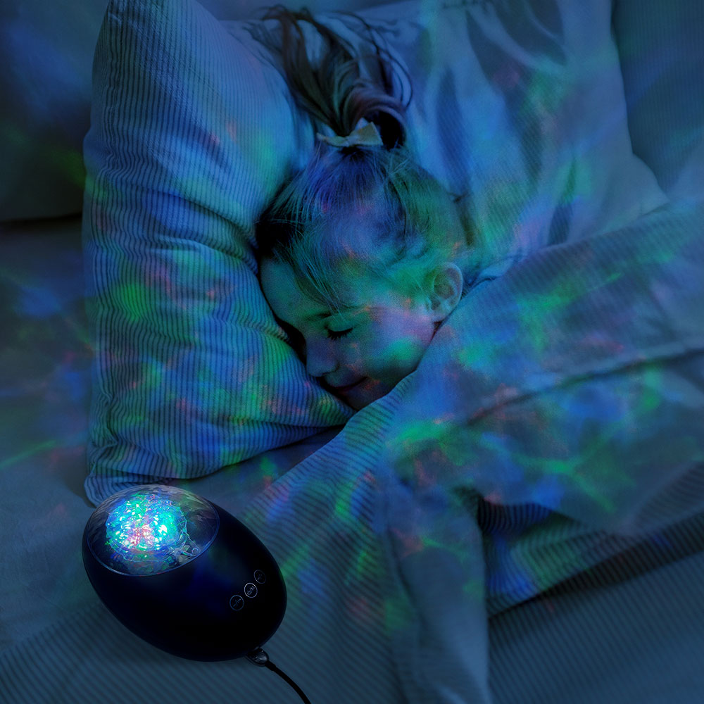3-in-1 Galaxy Night Light with White Noise- USB Powered