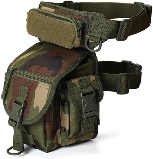 Injoy Multi-Purpose Tactical Drop Leg Bag Tool Fanny Thigh Pack Leg Rig Military Motorcycle Camera Versipack Utility Pouch, Black/Coyote Tan/Army Green/Camouflage 7 Colors Available
