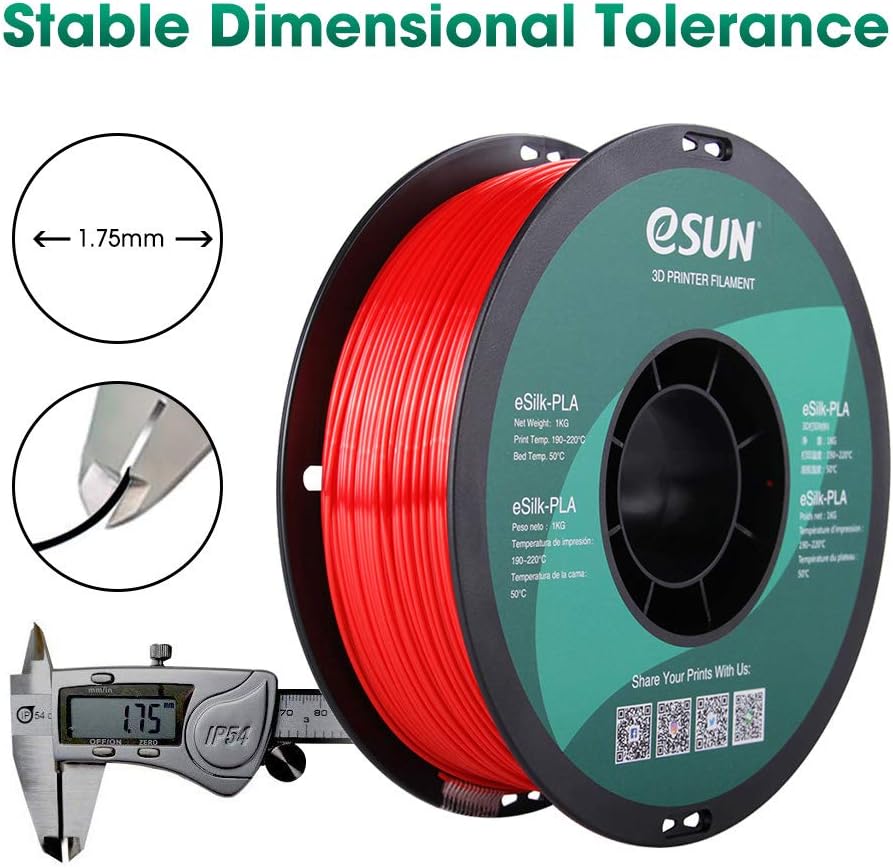 eSUN Silk Mystic PLA Filament 1.75mm, Silky Tricolor 3D Printer Filament PLA, Dimensional Accuracy +/- 0.05mm, 1KG Spool (2.2 LBS) 3D Printing Filament for 3D Printers,Silk Gold Green Black