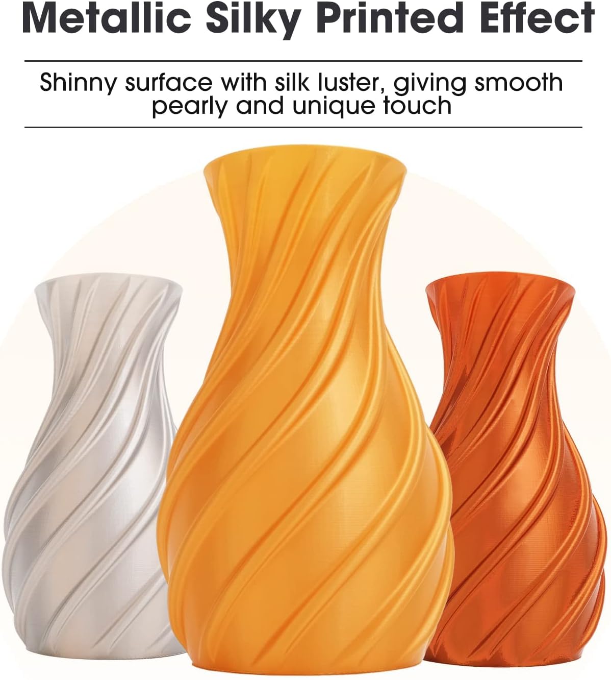 eSUN Silk Mystic PLA Filament 1.75mm, Silky Tricolor 3D Printer Filament PLA, Dimensional Accuracy +/- 0.05mm, 1KG Spool (2.2 LBS) 3D Printing Filament for 3D Printers,Silk Gold Green Black