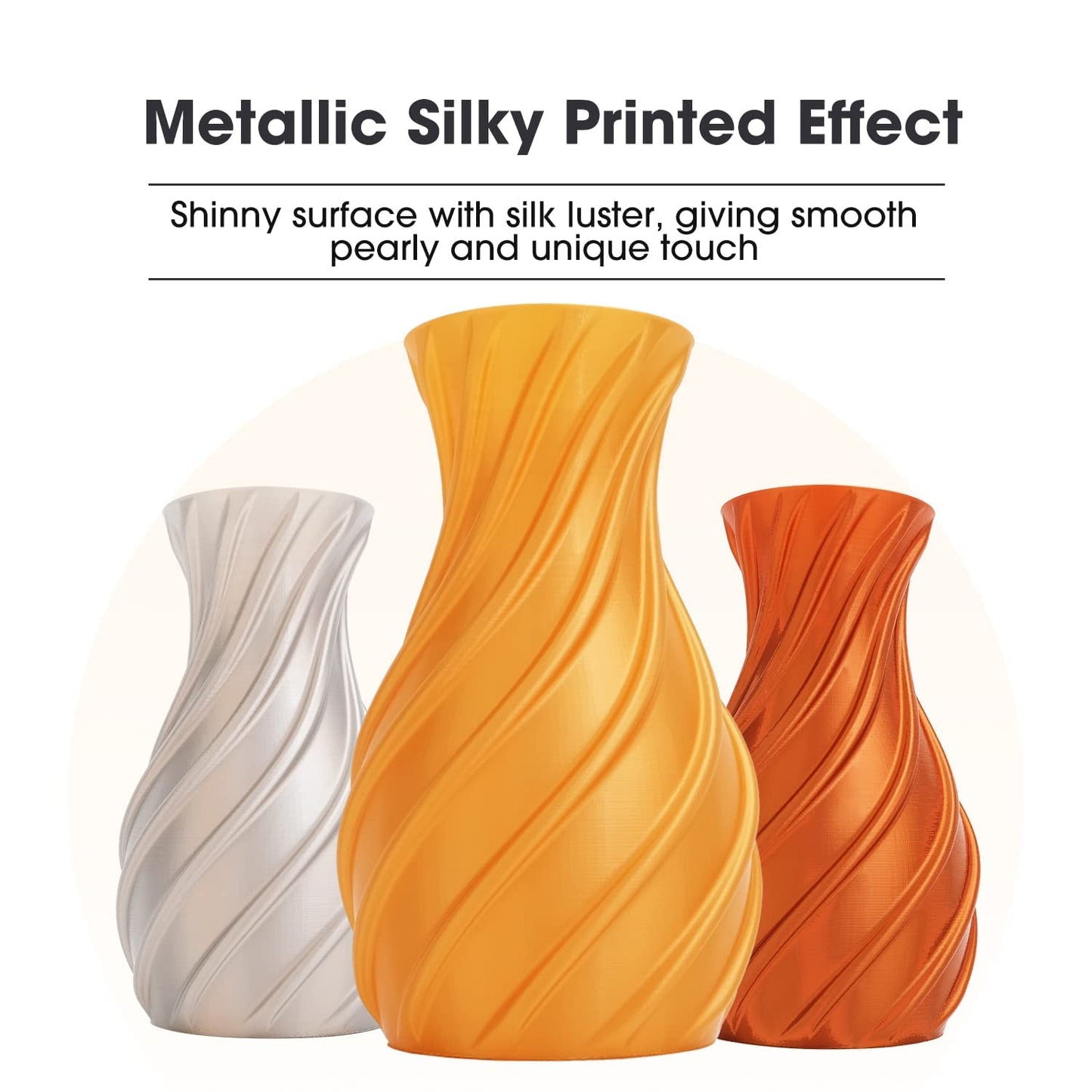 eSUN Silk Mystic PLA Filament 1.75mm, Silky Tricolor 3D Printer Filament PLA, Dimensional Accuracy +/- 0.05mm, 1KG Spool (2.2 LBS) 3D Printing Filament for 3D Printers,Silk Gold Green Black
