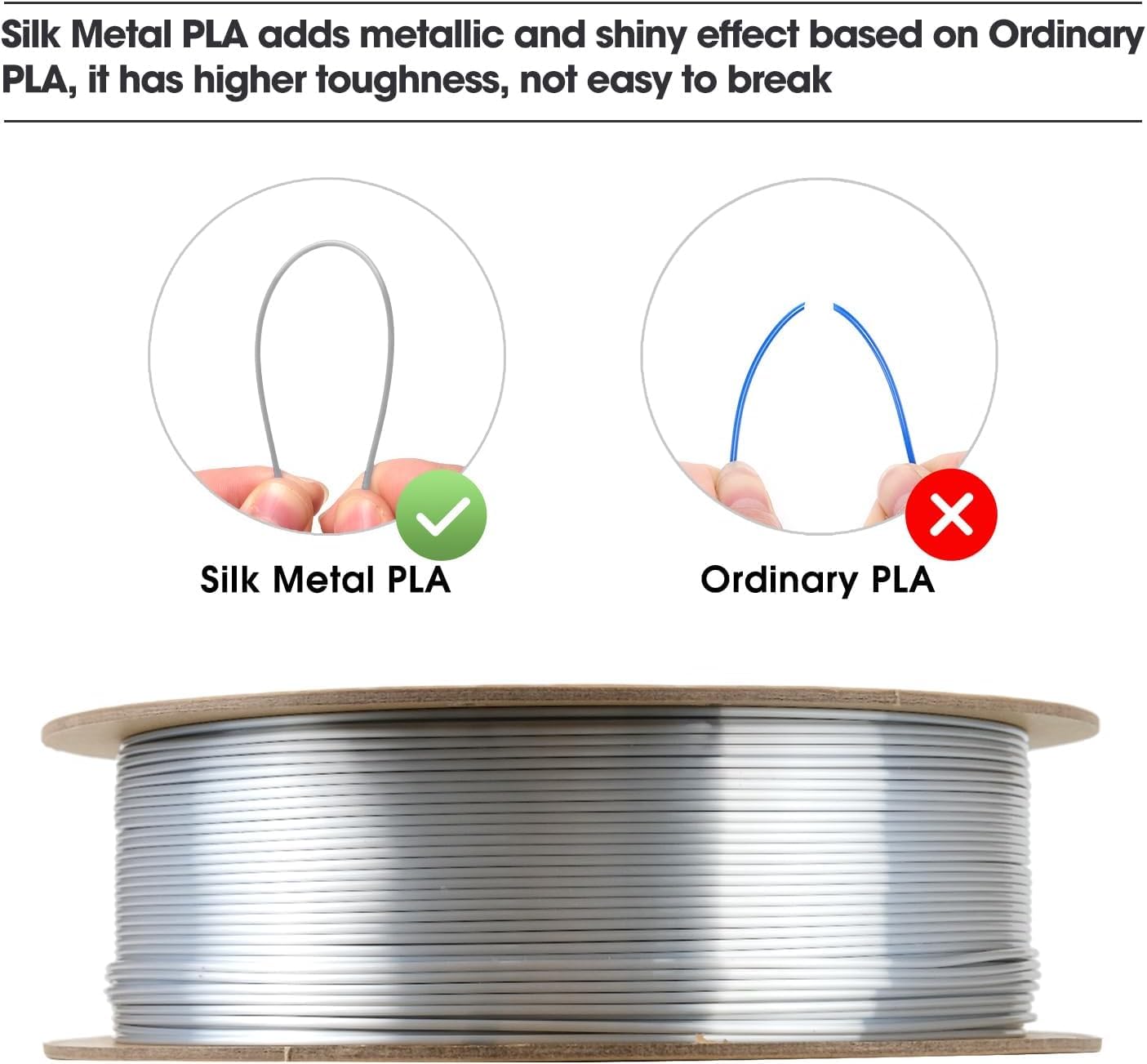 eSUN Silk Mystic PLA Filament 1.75mm, Silky Tricolor 3D Printer Filament PLA, Dimensional Accuracy +/- 0.05mm, 1KG Spool (2.2 LBS) 3D Printing Filament for 3D Printers,Silk Gold Green Black