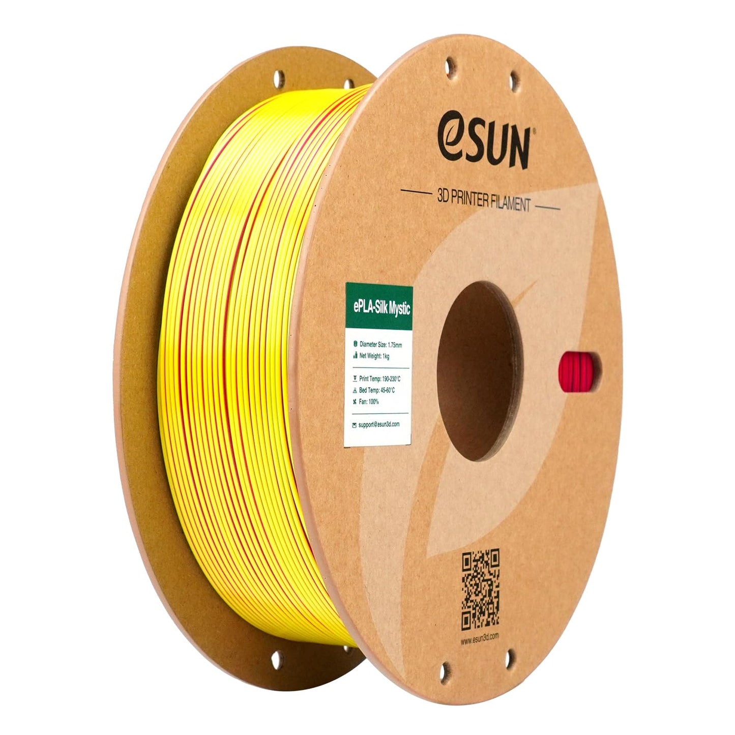 eSUN Silk Mystic PLA Filament 1.75mm, Silky Tricolor 3D Printer Filament PLA, Dimensional Accuracy +/- 0.05mm, 1KG Spool (2.2 LBS) 3D Printing Filament for 3D Printers,Silk Gold Green Black