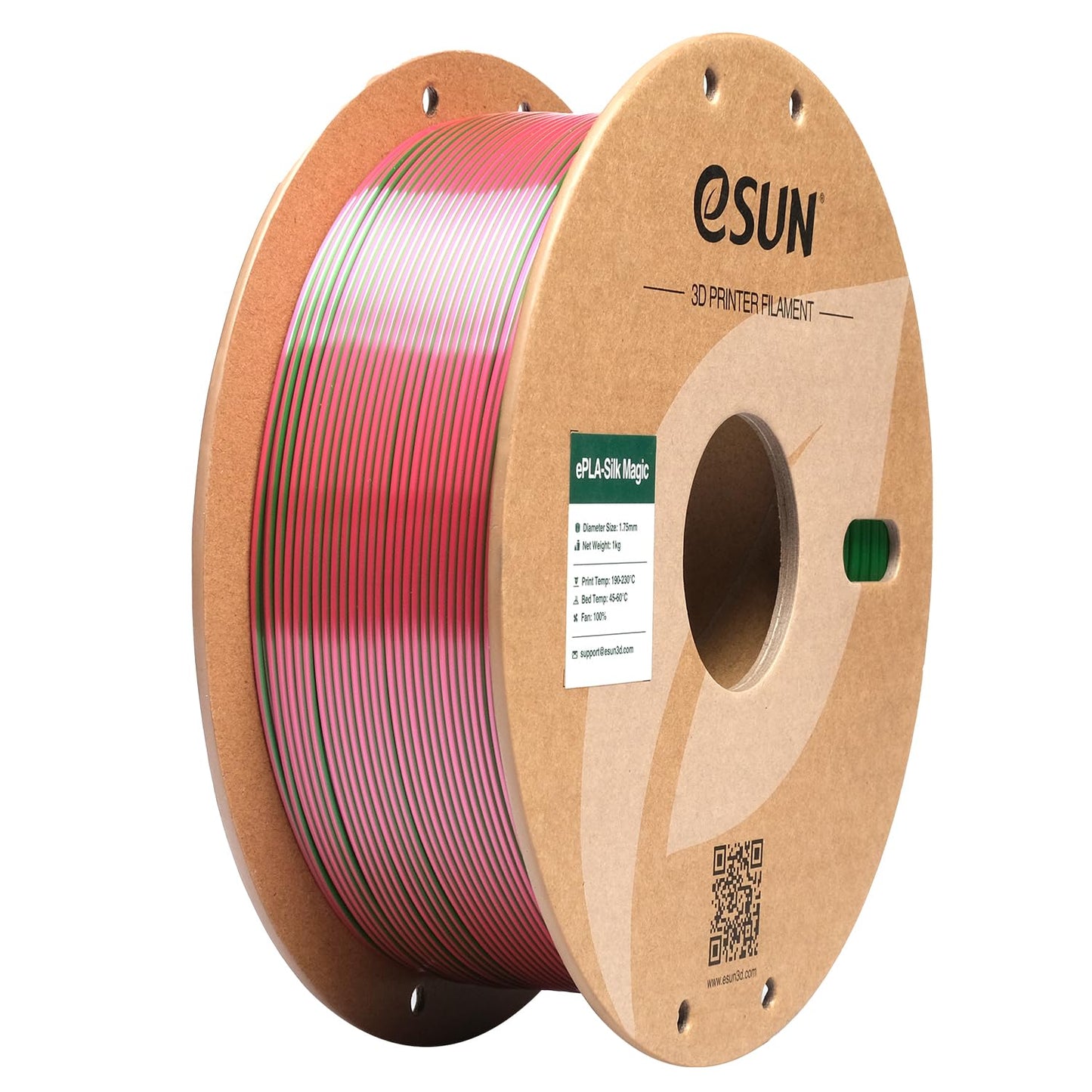 eSUN Silk Mystic PLA Filament 1.75mm, Silky Tricolor 3D Printer Filament PLA, Dimensional Accuracy +/- 0.05mm, 1KG Spool (2.2 LBS) 3D Printing Filament for 3D Printers,Silk Gold Green Black