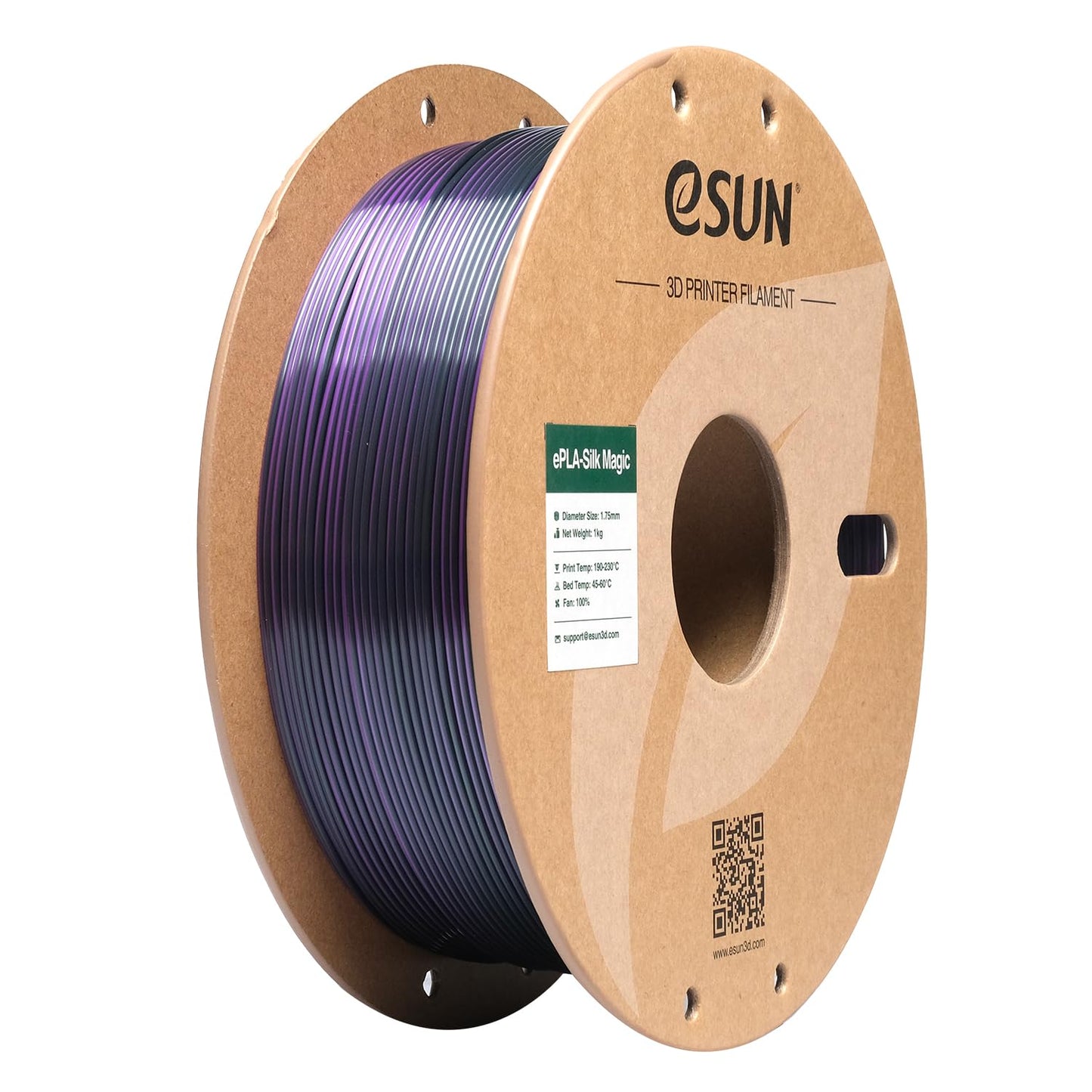 eSUN Silk Mystic PLA Filament 1.75mm, Silky Tricolor 3D Printer Filament PLA, Dimensional Accuracy +/- 0.05mm, 1KG Spool (2.2 LBS) 3D Printing Filament for 3D Printers,Silk Gold Green Black