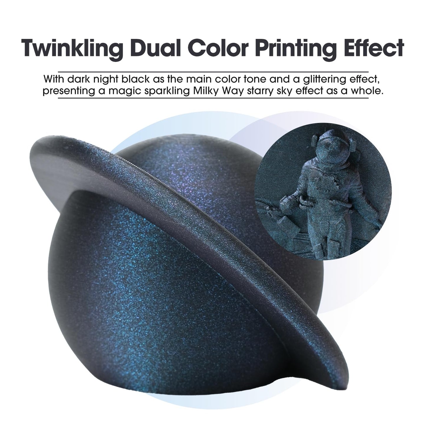 eSUN Silk Mystic PLA Filament 1.75mm, Silky Tricolor 3D Printer Filament PLA, Dimensional Accuracy +/- 0.05mm, 1KG Spool (2.2 LBS) 3D Printing Filament for 3D Printers,Silk Gold Green Black