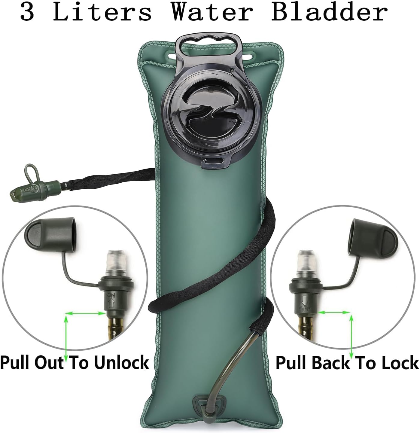 ATBP Military 3L Hydration Pack Reservoir Water Bladder Daypack Camel Backpack Hydration Pack with Water Bladder,Lightweight,BPA Free,for Running Cycling Hiking 2 Packs