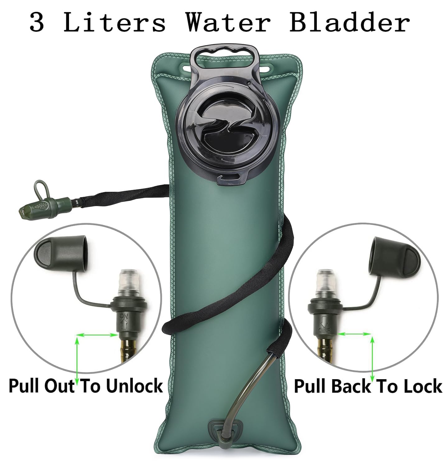 ATBP Military 3L Hydration Pack Reservoir Water Bladder Daypack Camel Backpack Hydration Pack with Water Bladder,Lightweight,BPA Free,for Running Cycling Hiking 2 Packs