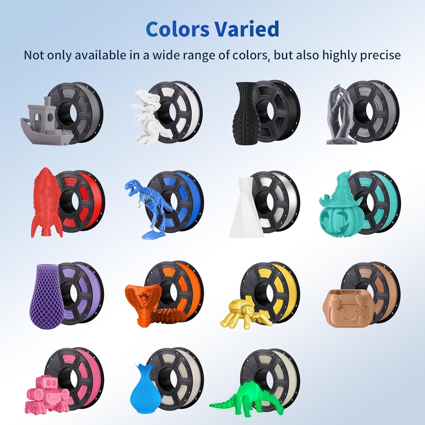 ANYCUBIC PLA 3D Printer Filament, Blue, 3D Printing PLA Filament 1.75mm Dimensional Accuracy +/- 0.02mm, 1KG Spool (2.2 lbs)