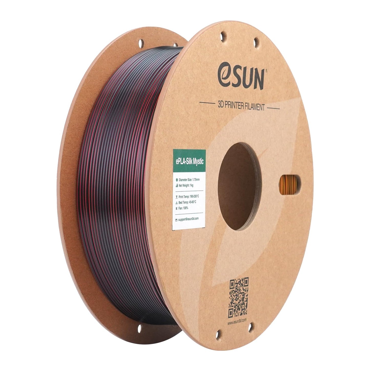 eSUN Silk Mystic PLA Filament 1.75mm, Silky Tricolor 3D Printer Filament PLA, Dimensional Accuracy +/- 0.05mm, 1KG Spool (2.2 LBS) 3D Printing Filament for 3D Printers,Silk Gold Green Black