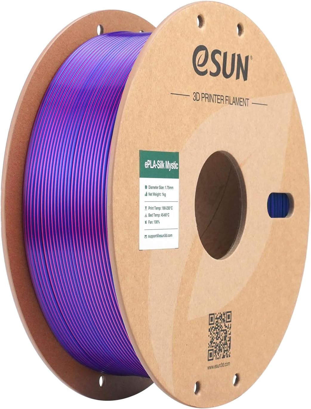 eSUN Silk Mystic PLA Filament 1.75mm, Silky Tricolor 3D Printer Filament PLA, Dimensional Accuracy +/- 0.05mm, 1KG Spool (2.2 LBS) 3D Printing Filament for 3D Printers,Silk Gold Green Black