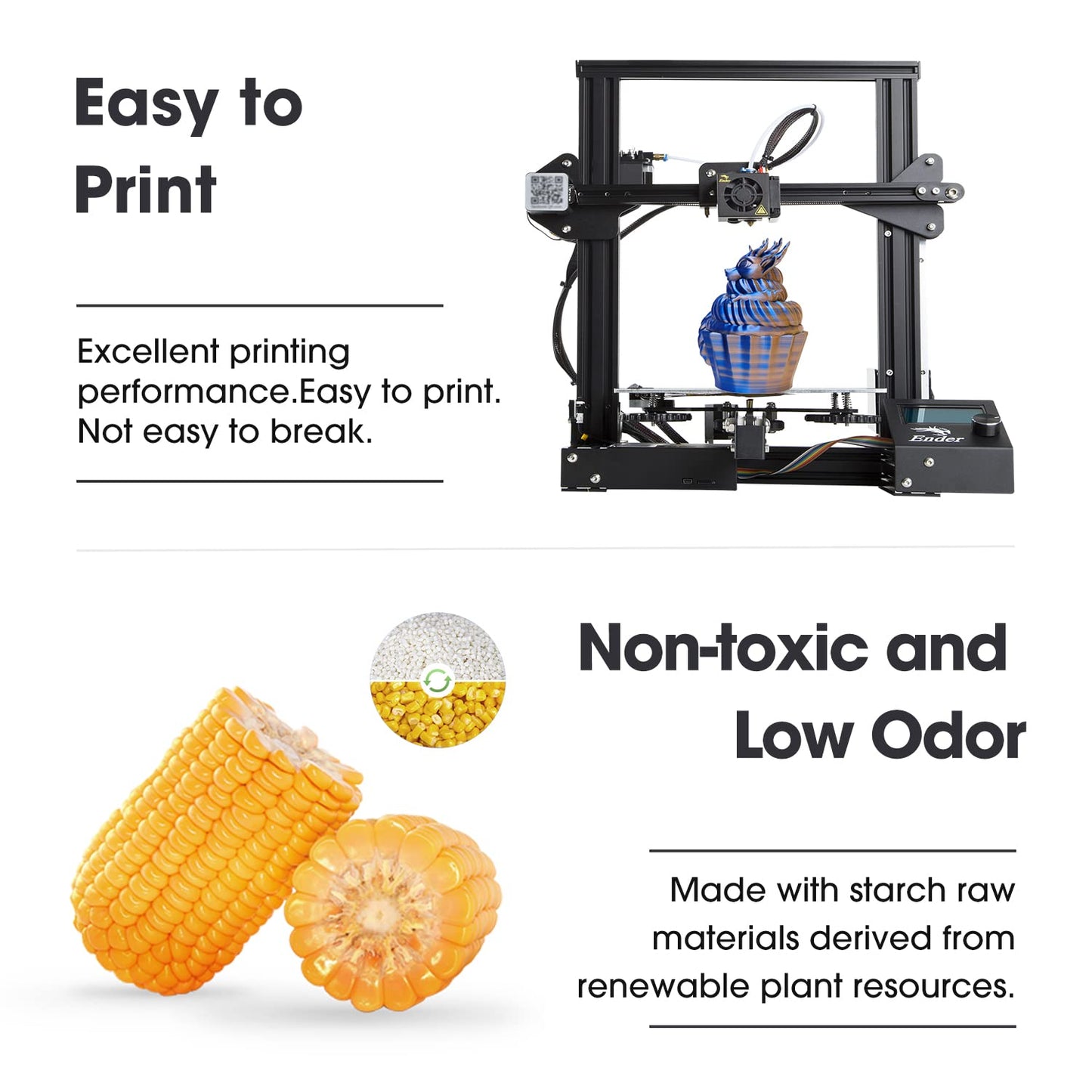eSUN Silk Mystic PLA Filament 1.75mm, Silky Tricolor 3D Printer Filament PLA, Dimensional Accuracy +/- 0.05mm, 1KG Spool (2.2 LBS) 3D Printing Filament for 3D Printers,Silk Gold Green Black