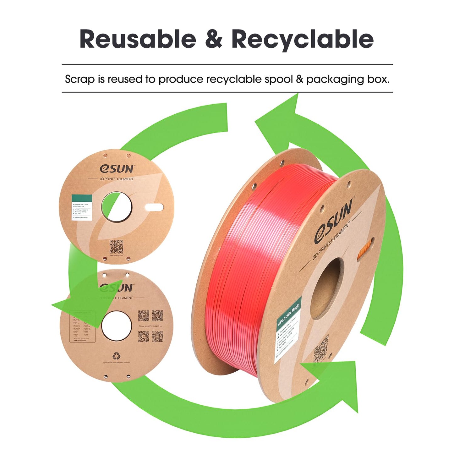 eSUN Silk Mystic PLA Filament 1.75mm, Silky Tricolor 3D Printer Filament PLA, Dimensional Accuracy +/- 0.05mm, 1KG Spool (2.2 LBS) 3D Printing Filament for 3D Printers,Silk Gold Green Black