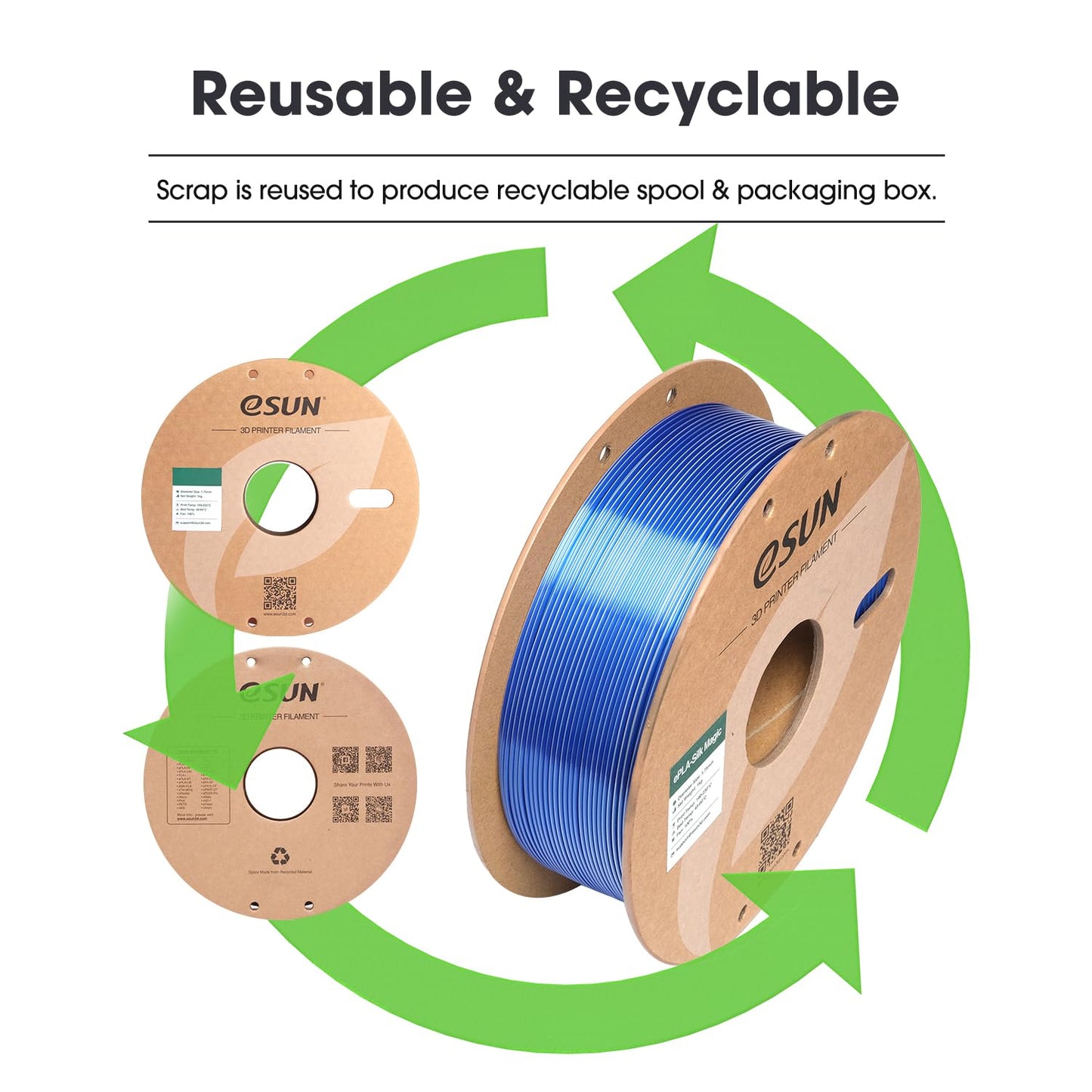 eSUN Silk Mystic PLA Filament 1.75mm, Silky Tricolor 3D Printer Filament PLA, Dimensional Accuracy +/- 0.05mm, 1KG Spool (2.2 LBS) 3D Printing Filament for 3D Printers,Silk Gold Green Black