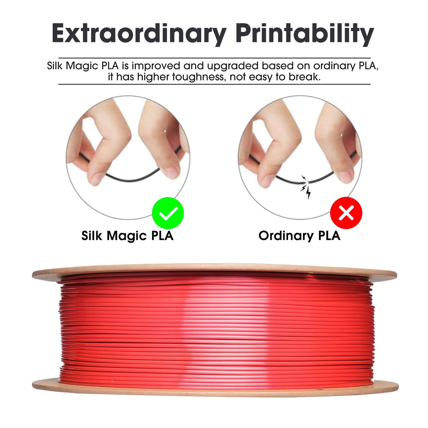 eSUN Silk Mystic PLA Filament 1.75mm, Silky Tricolor 3D Printer Filament PLA, Dimensional Accuracy +/- 0.05mm, 1KG Spool (2.2 LBS) 3D Printing Filament for 3D Printers,Silk Gold Green Black