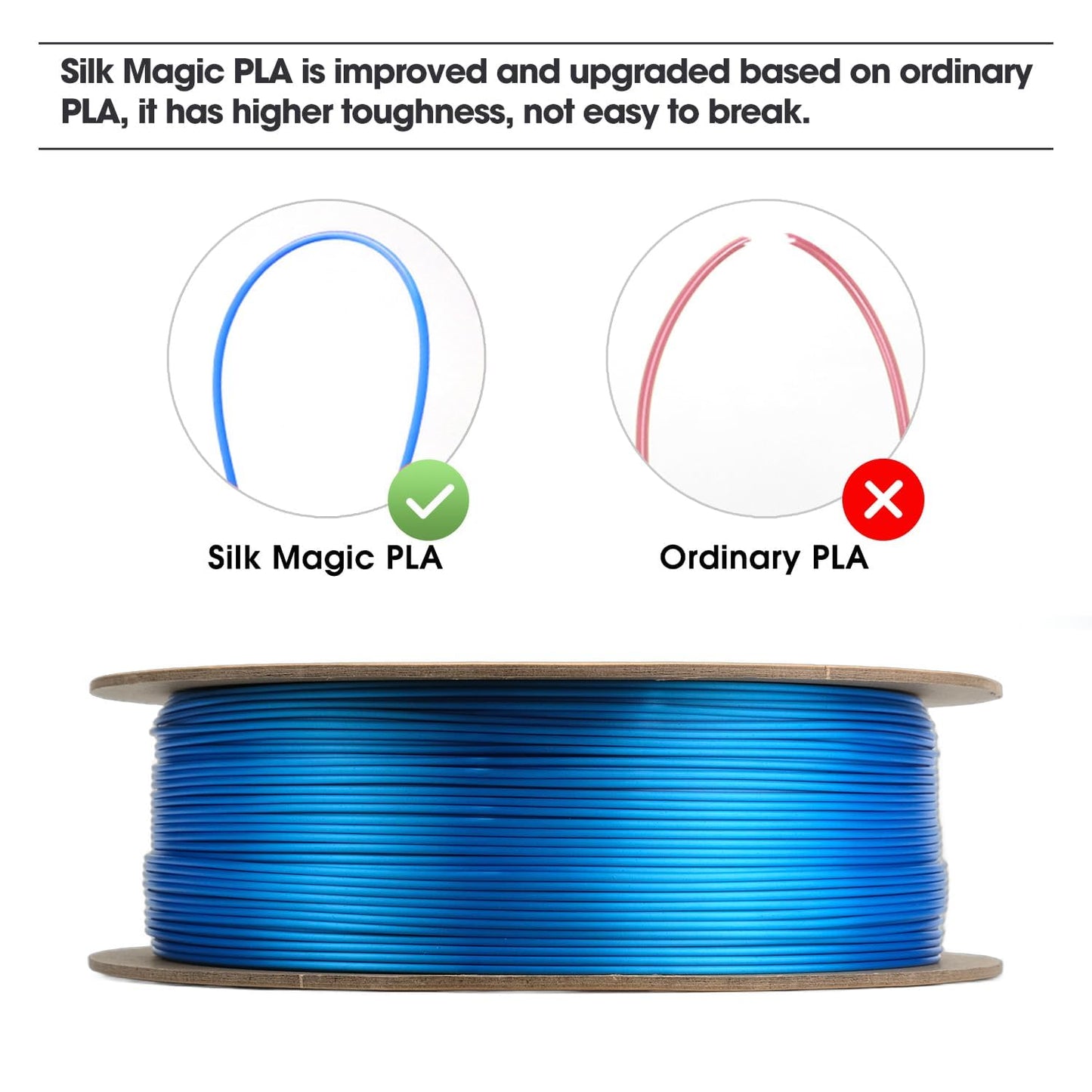 eSUN Silk Mystic PLA Filament 1.75mm, Silky Tricolor 3D Printer Filament PLA, Dimensional Accuracy +/- 0.05mm, 1KG Spool (2.2 LBS) 3D Printing Filament for 3D Printers,Silk Gold Green Black