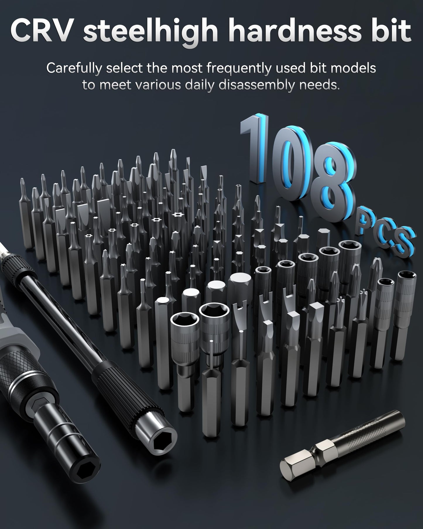 YESDEX Precision Screwdriver Set, 132in1 Magnetic Bits Screw Kit, Laptop Screw Drive Repair Screwdriver Tool for Computer, Phone, Tablet, Camera, PC, Watch