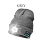 Bluetooth Music Knitted Hat with LED Lamp Cap- USB Charging