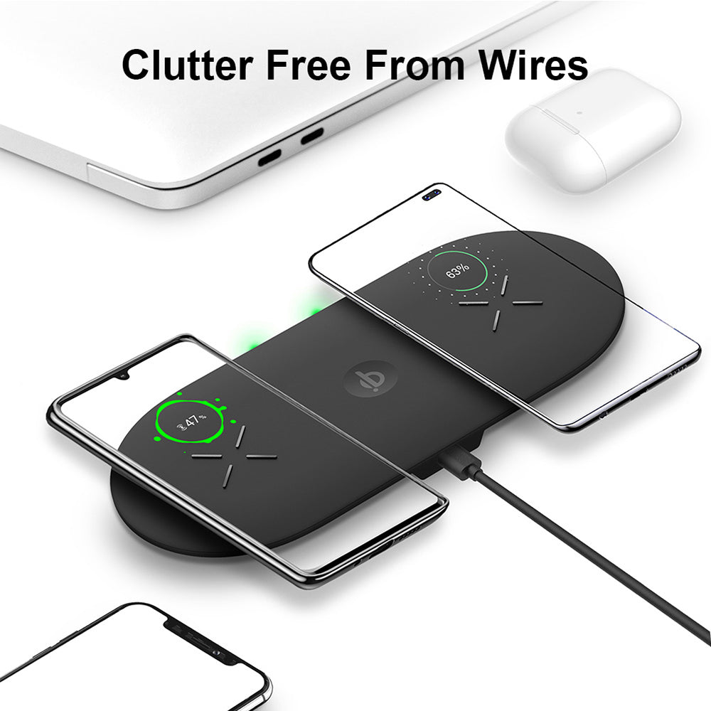 18W 3-in-1 Fast Charging Wireless QI Charger Pad for Apple, Samsung, Apple Watch and AirPods