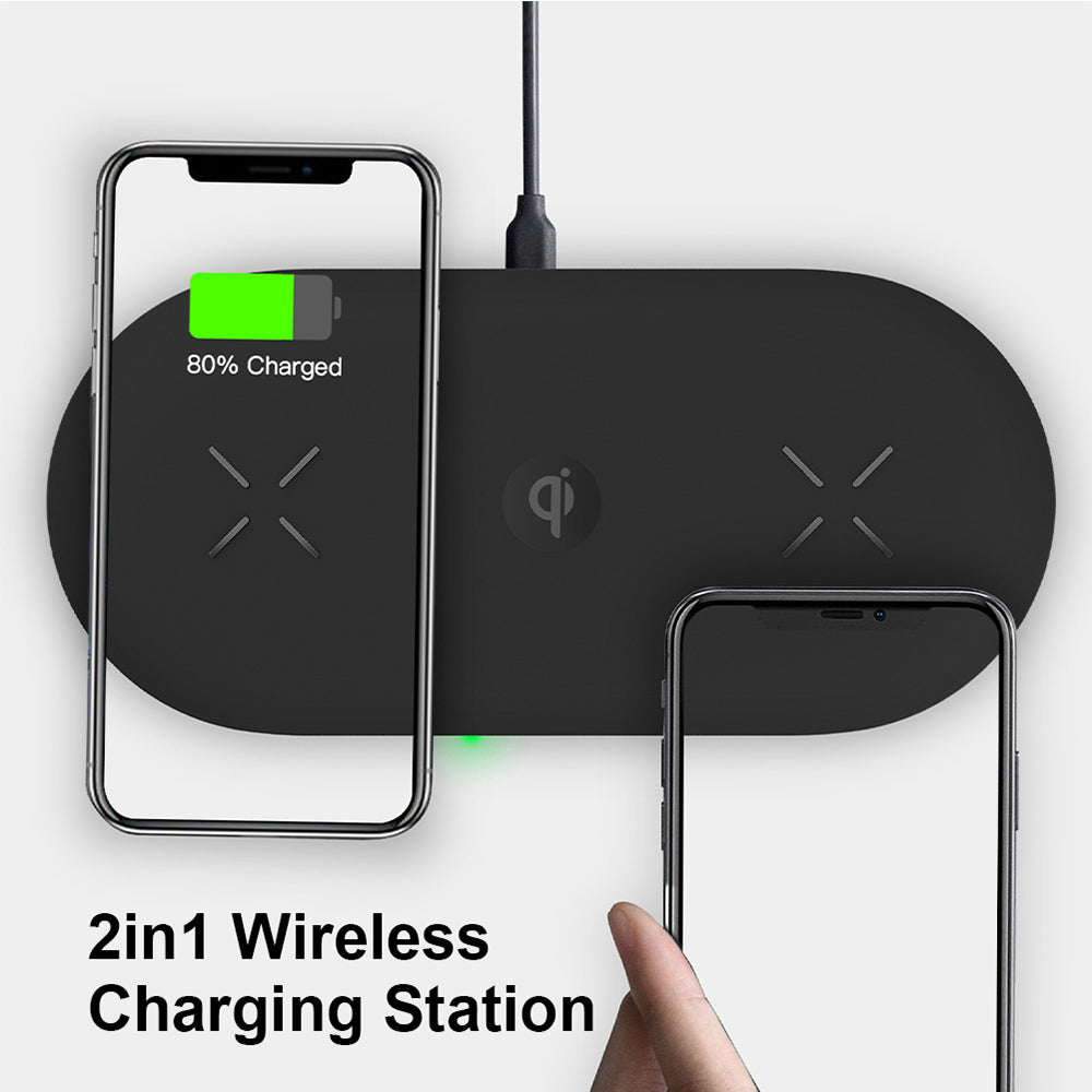 18W 3-in-1 Fast Charging Wireless QI Charger Pad for Apple, Samsung, Apple Watch and AirPods