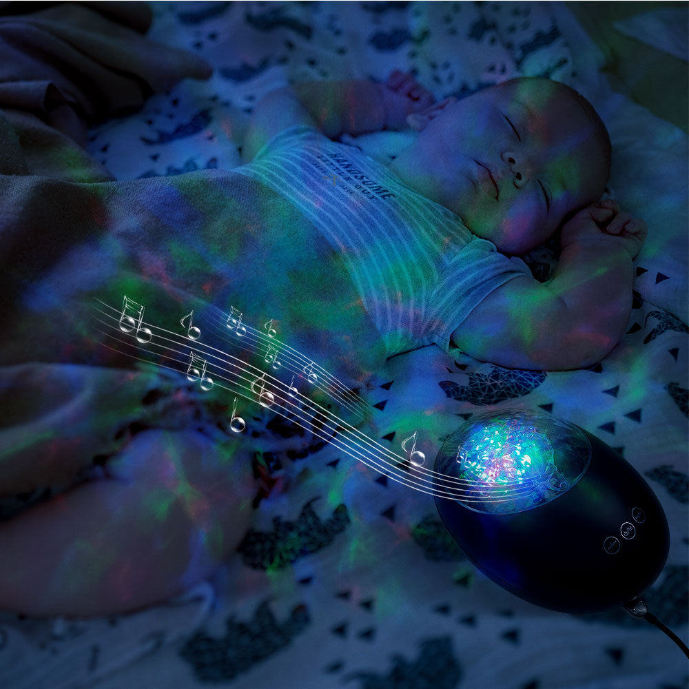 3-in-1 Galaxy Night Light with White Noise- USB Powered