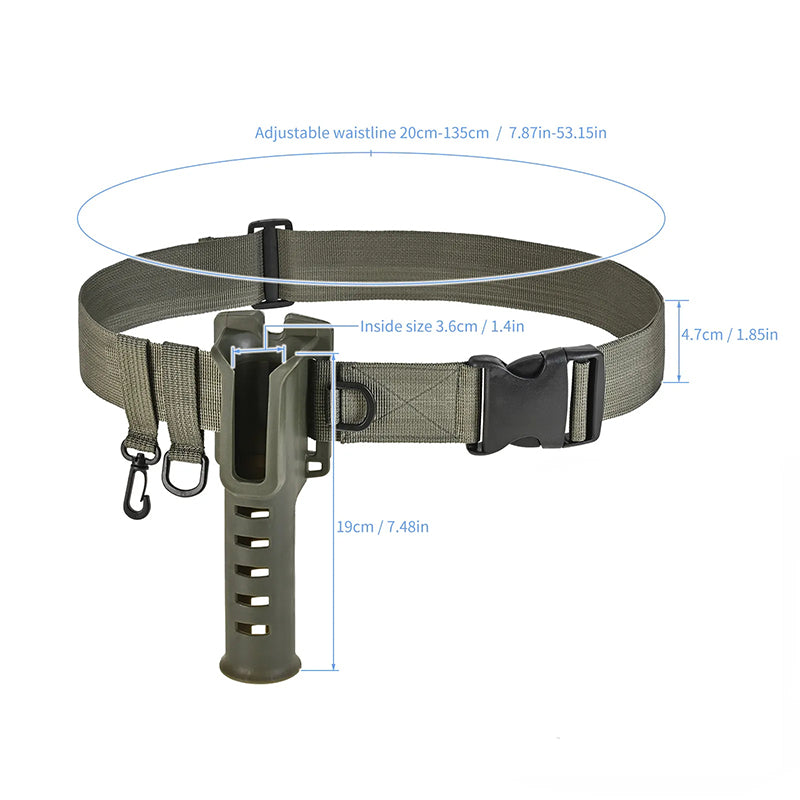 Adjustable Fishing Rod Holder Waist Belt_5