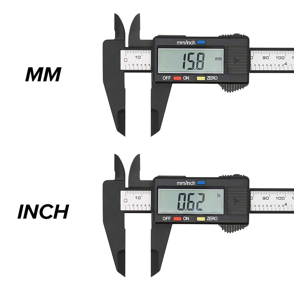 Carbon Fiber Dial Vernier Caliper Gauge Micrometer Measuring Tool Digital Ruler_5