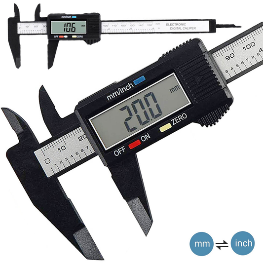 Carbon Fiber Dial Vernier Caliper Gauge Micrometer Measuring Tool Digital Ruler_0