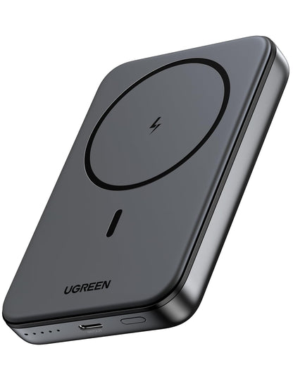 UGREEN Magsafe Power Bank 10000mAh Wireless Portable Charger 20W PD Fast Charging Magnetic Battery Pack Powerbank Compatible with iPhone 16 Pro Max/16 Pro/16 Plus/16/15 Pro Max/14/13/12 Series, Black