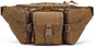 AIMALL 1X Utility Tactical Men Waist Bag Pack - Military Hiking Camping Belt Pouch, Durable Nylon, Multi-Functional with Adjustable Strap, 13.78 x 3.93 x 6.69 Inches, Black