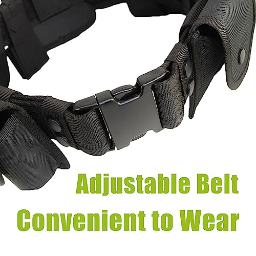 KDKDXV 10 in 1 Police Utility Belt Tactical Security Guard Duty Belt Versatile Military Modular Equipment System Molded Duty Belt Set for Law Enforcement