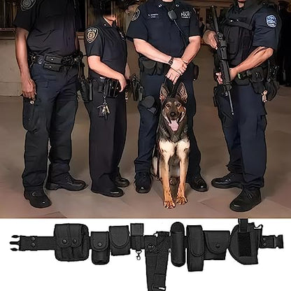 KDKDXV 10 in 1 Police Utility Belt Tactical Security Guard Duty Belt Versatile Military Modular Equipment System Molded Duty Belt Set for Law Enforcement