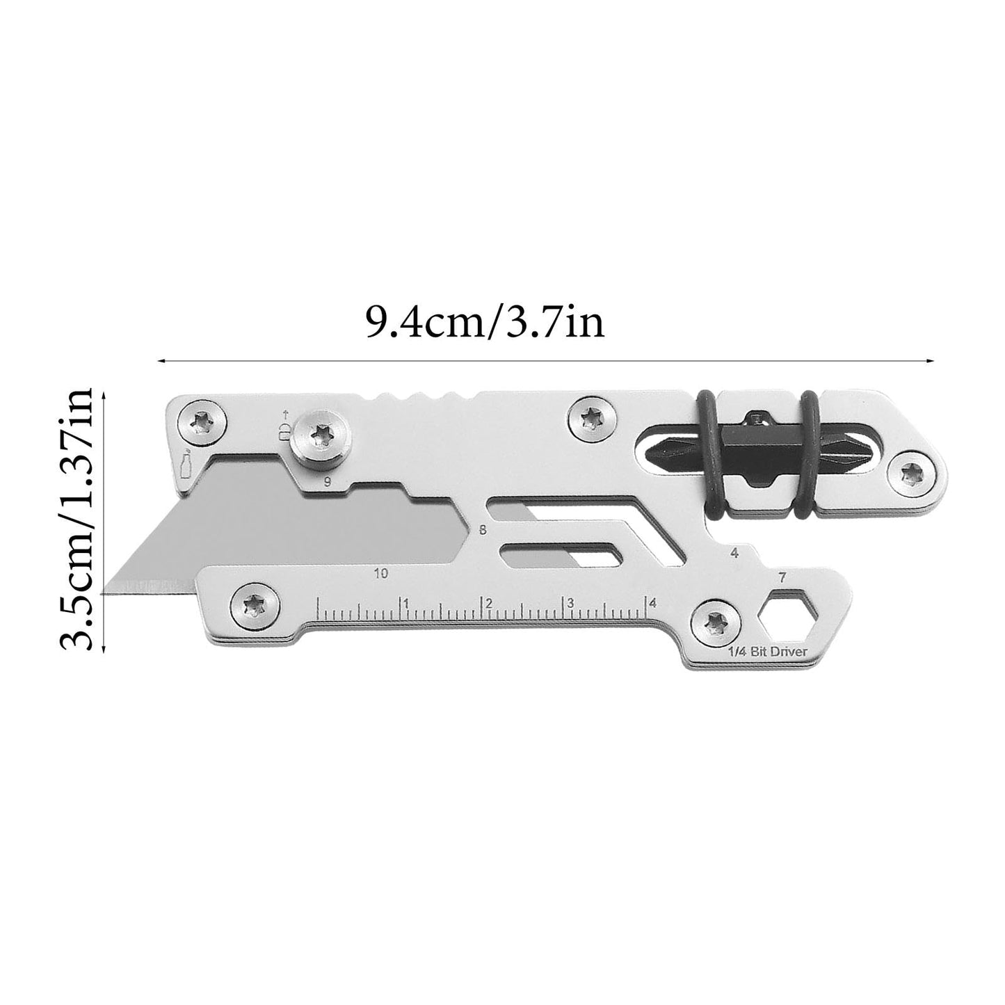 Multi Tool for Camping | Portable Camping Gear Tool with Measurement Scale Function - Wrench, Camping Gadget, Screwdriver for Camping Hiking Survival