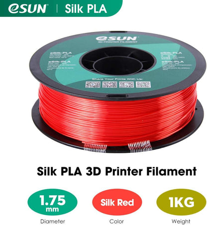 eSUN Silk Mystic PLA Filament 1.75mm, Silky Tricolor 3D Printer Filament PLA, Dimensional Accuracy +/- 0.05mm, 1KG Spool (2.2 LBS) 3D Printing Filament for 3D Printers，Silk Gold Green Black