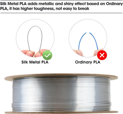 eSUN Silk Mystic PLA Filament 1.75mm, Silky Tricolor 3D Printer Filament PLA, Dimensional Accuracy +/- 0.05mm, 1KG Spool (2.2 LBS) 3D Printing Filament for 3D Printers，Silk Gold Green Black