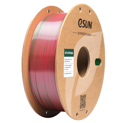 eSUN Silk Mystic PLA Filament 1.75mm, Silky Tricolor 3D Printer Filament PLA, Dimensional Accuracy +/- 0.05mm, 1KG Spool (2.2 LBS) 3D Printing Filament for 3D Printers，Silk Gold Green Black