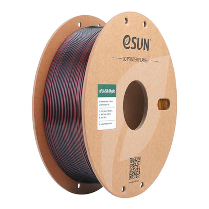eSUN Silk Mystic PLA Filament 1.75mm, Silky Tricolor 3D Printer Filament PLA, Dimensional Accuracy +/- 0.05mm, 1KG Spool (2.2 LBS) 3D Printing Filament for 3D Printers，Silk Gold Green Black