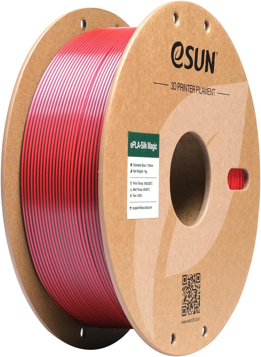 eSUN Silk Mystic PLA Filament 1.75mm, Silky Tricolor 3D Printer Filament PLA, Dimensional Accuracy +/- 0.05mm, 1KG Spool (2.2 LBS) 3D Printing Filament for 3D Printers，Silk Gold Green Black