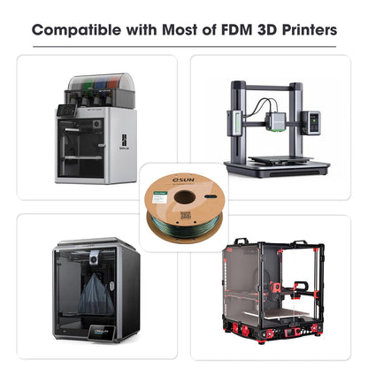 eSUN Silk Mystic PLA Filament 1.75mm, Silky Tricolor 3D Printer Filament PLA, Dimensional Accuracy +/- 0.05mm, 1KG Spool (2.2 LBS) 3D Printing Filament for 3D Printers，Silk Gold Green Black