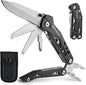 RAXCO Pocket Knife, 16-in-1 Multitools Folding Knife with Long Nose Plier, Multi-Tools with Screwdrivers