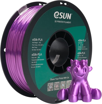 eSUN Silk Mystic PLA Filament 1.75mm, Silky Tricolor 3D Printer Filament PLA, Dimensional Accuracy +/- 0.05mm, 1KG Spool (2.2 LBS) 3D Printing Filament for 3D Printers，Silk Gold Green Black