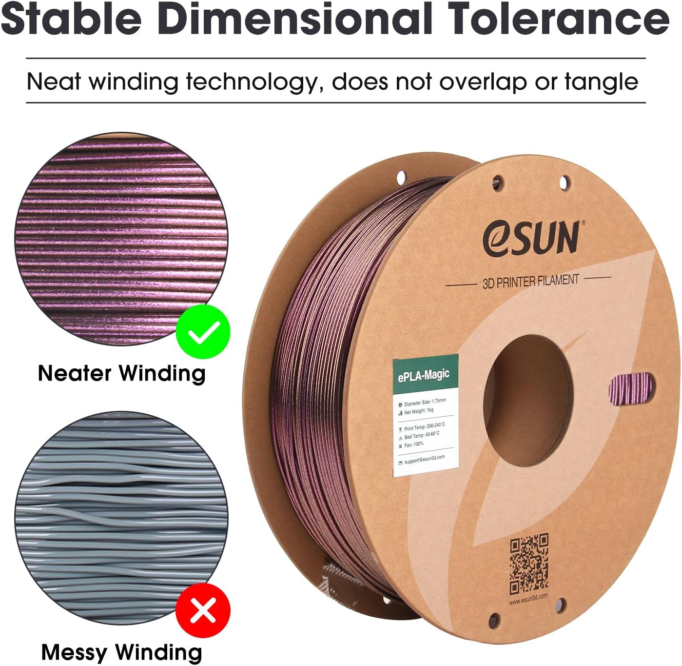 eSUN Silk Mystic PLA Filament 1.75mm, Silky Tricolor 3D Printer Filament PLA, Dimensional Accuracy +/- 0.05mm, 1KG Spool (2.2 LBS) 3D Printing Filament for 3D Printers，Silk Gold Green Black