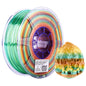 eSUN Silk Mystic PLA Filament 1.75mm, Silky Tricolor 3D Printer Filament PLA, Dimensional Accuracy +/- 0.05mm, 1KG Spool (2.2 LBS) 3D Printing Filament for 3D Printers，Silk Gold Green Black