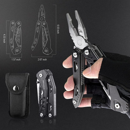 RAXCO Pocket Knife, 16-in-1 Multitools Folding Knife with Long Nose Plier, Multi-Tools with Screwdrivers