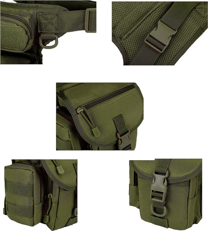 Injoy Multi-Purpose Tactical Drop Leg Bag Tool Fanny Thigh Pack Leg Rig Military Motorcycle Camera Versipack Utility Pouch, Black/Coyote Tan/Army Green/Camouflage 7 Colors Available