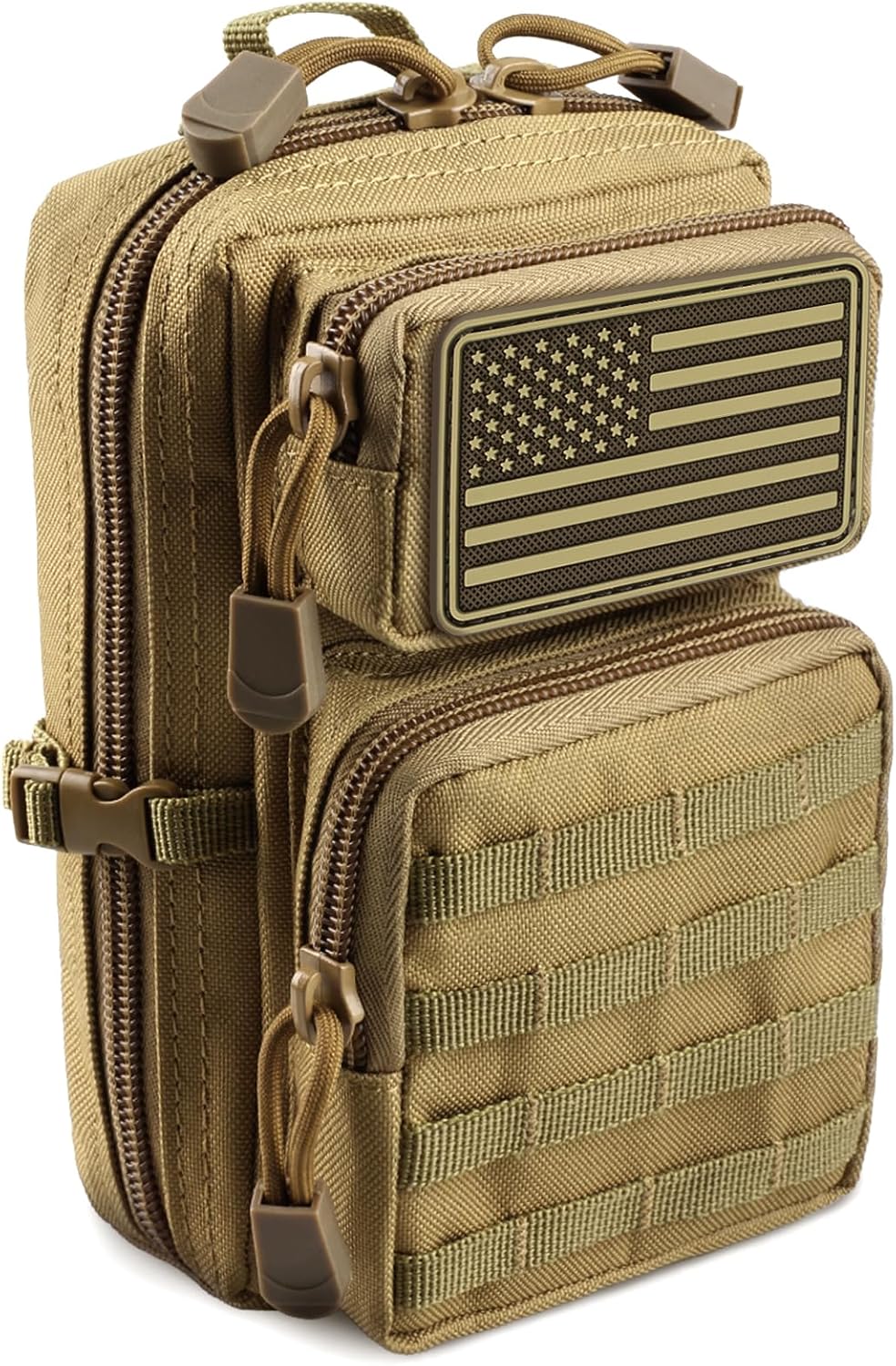 LIVANS Tactical Molle Utility Pouch, EDC Tool Pouch Tactical Phone Pouches Mini Waist Pouches Medical EDC IFAK Pack Mini Design of 3-Day Assault Backpack