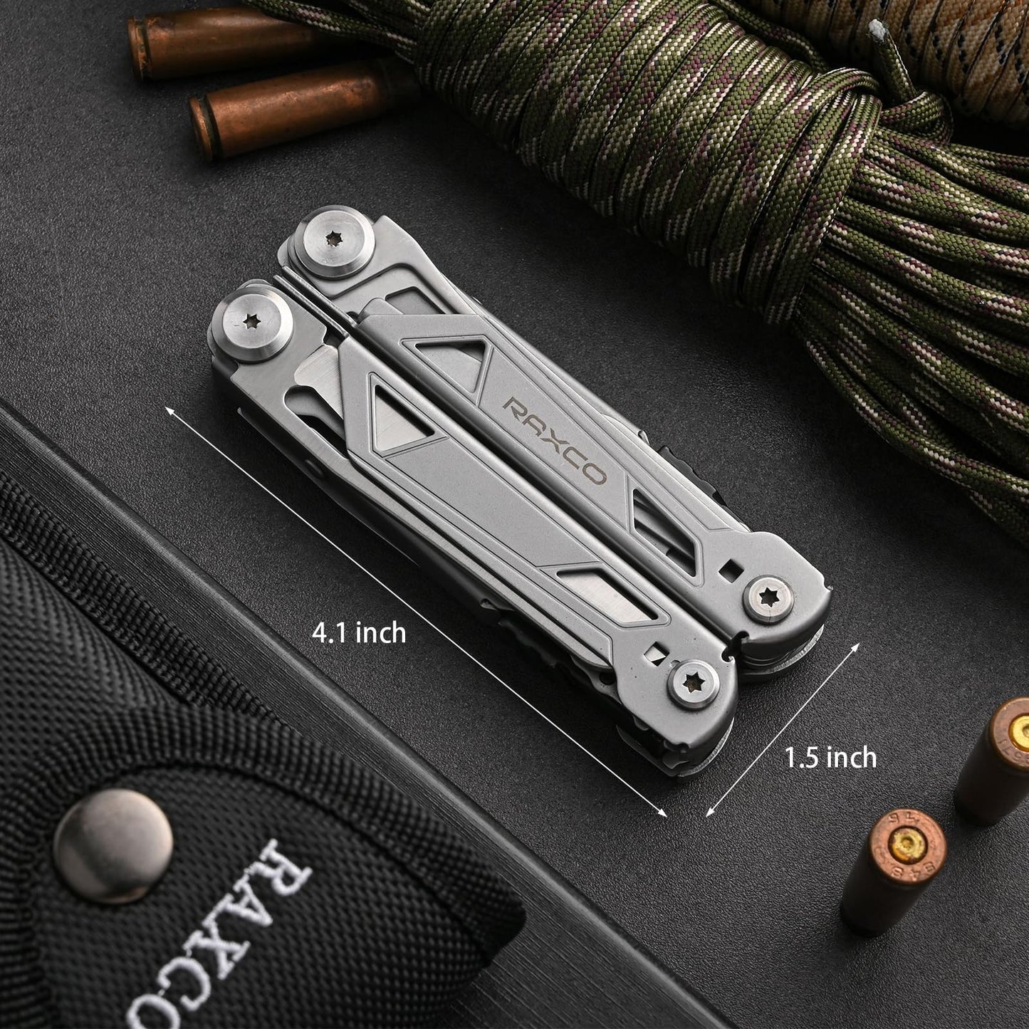 RAXCO Pocket Knife, 16-in-1 Multitools Folding Knife with Long Nose Plier, Multi-Tools with Screwdrivers