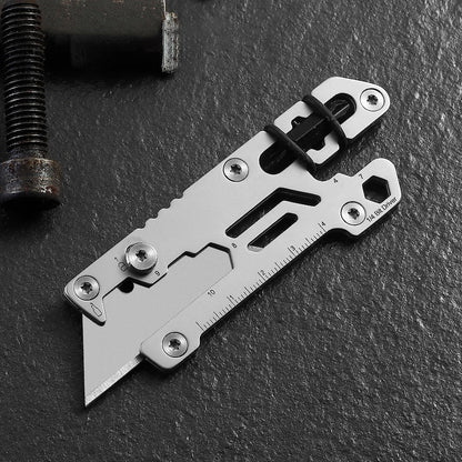 Multi Tool for Camping | Portable Camping Gear Tool with Measurement Scale Function - Wrench, Camping Gadget, Screwdriver for Camping Hiking Survival